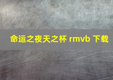 命运之夜天之杯 rmvb 下载